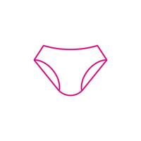 eps10 roze vector Mens of vrouw ondergoed lijn kunst icoon geïsoleerd Aan wit achtergrond. ondergoed broek slipje symbool in een gemakkelijk vlak modieus modern stijl voor uw website ontwerp, logo, en mobiel app