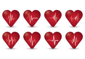 Flatline-symbool van hartslag vector