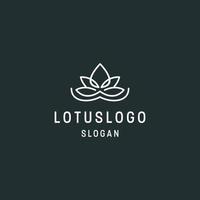 lotus logo pictogram platte ontwerpsjabloon vector