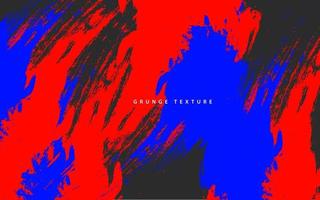 abstract grunge structuur penseel blauw en rood achtergrond vector