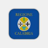 Calabrië vlag. regio van Italië. vector illustratie.