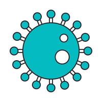 covid 19 coronavirus virus pathogeen, verspreiding het uitbreken ziekte pandemisch lijn en vullen stijl icoon vector