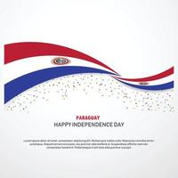 Paraguay gelukkig onafhankelijkheid dag achtergrond vector