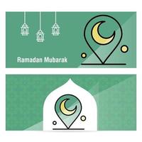 Ramadan kareem concept banier met Islamitisch patronen vector