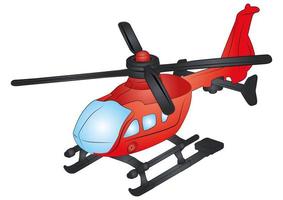 tekenfilm helikopter. speelgoed. vector helikopter