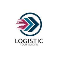 logistiek logo icoon illustratie vector ontwerp distributie symbool levering van goederen economie financiën