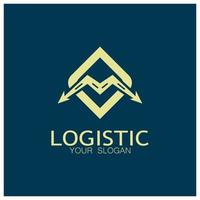 logistiek logo icoon illustratie vector ontwerp distributie symbool levering van goederen economie financiën