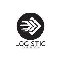 logistiek logo icoon illustratie vector ontwerp distributie symbool levering van goederen economie financiën