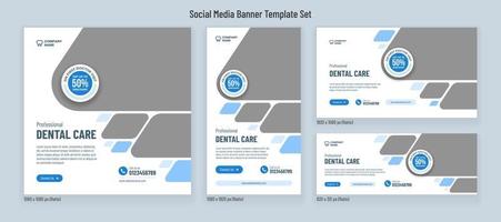 medisch tandheelkundig zorg banier sociaal media post sjabloon of folder ontwerp vector
