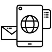 inkomend e-mail via mobiel apparaat vector