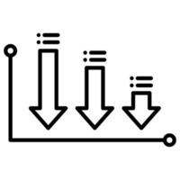 grafisch icoon dat heeft afgenomen of verloren vector