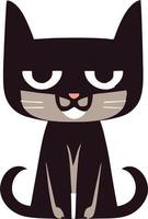schattig zittend kat tekenfilm illustratie vector