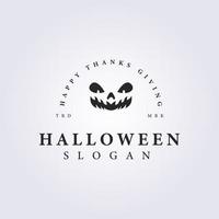 halloween gezicht festival vector logo illustratie sjabloon ontwerp