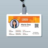 creatief oranje ID kaart kaart sjabloon vector