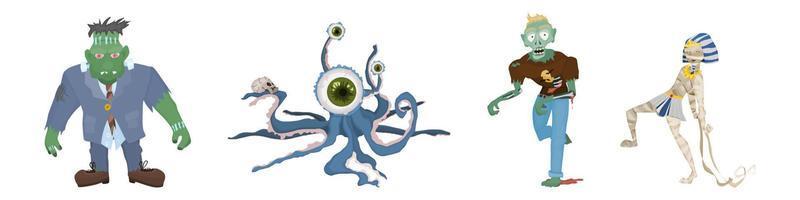 eng halloween monsters zombie mama en Octopus vector