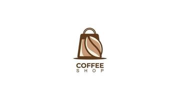 koffie winkel logo ontwerp sjabloon en vector