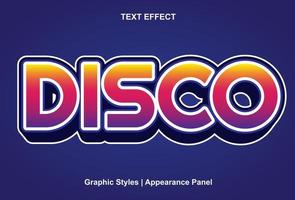 disco tekst effect met 3d stijl. vector