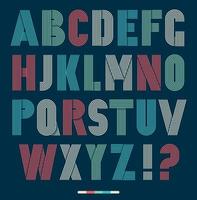 retro strepen funky fonts reeks vector