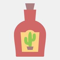 icoon tequila. dag van de dood viering elementen. pictogrammen in vlak stijl. mooi zo voor afdrukken, affiches, logo, partij decoratie, groet kaart, enz. vector