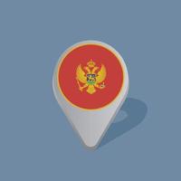 illustratie van Montenegro vlag sjabloon vector