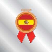 illustratie van Spanje vlag sjabloon vector