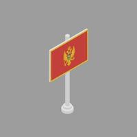 illustratie van Montenegro vlag sjabloon vector