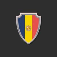 illustratie van Andorra vlag sjabloon vector