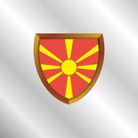 illustratie van Macedonië vlag sjabloon vector