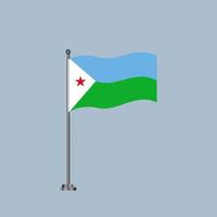 illustratie van Djibouti vlag sjabloon vector