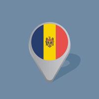 illustratie van Moldavië vlag sjabloon vector