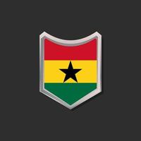 illustratie van Ghana vlag sjabloon vector