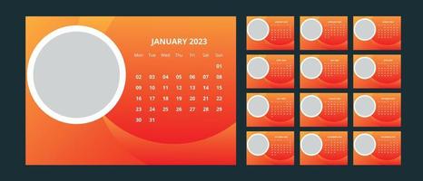 bureaukalender 2023 vector