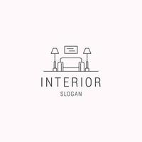 interieur logo icoon ontwerp sjabloon vector illustratie