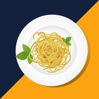 illustratie noedels, ramen, spaghetti, pasta. eps10 vector