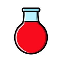 medisch Onderzoek glas beker, fles, test buis voor Onderzoek in de laboratorium, de studie van wetenschappelijk drugs, icoon Aan een wit achtergrond. vector illustratie