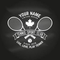 tennis club. vector illustratie.