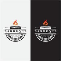 barbecue logo en symbool vector