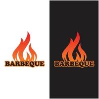 barbecue logo en symbool vector