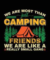 camping t-shirt ontwerp vector