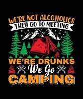 camping t-shirt ontwerp vector