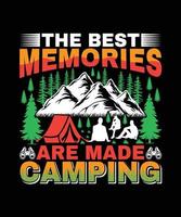 camping t-shirt ontwerp vector