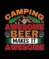 camping t-shirt ontwerp vector