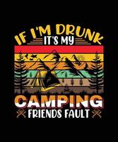 camping t-shirt ontwerp vector