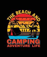 camping t-shirt ontwerp vector