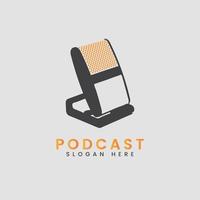 modern helling podcast logo ontwerp sjabloon vector