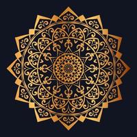 luxe sier- goud mandala ontwerp vector