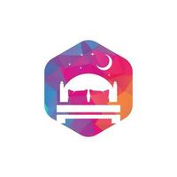 bed vector logo ontwerp. bed op te slaan icoon logo ontwerp.