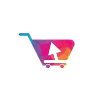 klik op winkel logo pictogram ontwerp. online winkel logo ontwerpsjabloon vector