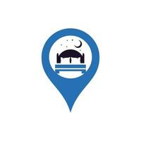 bed GPS vorm vector logo ontwerp. bed op te slaan icoon logo ontwerp