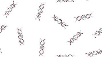 naadloos patroon structuur van eindeloos herhalende medisch wetenschappelijk abstract structuren van dna gen moleculen modellen Aan wit achtergrond. vector illustratie